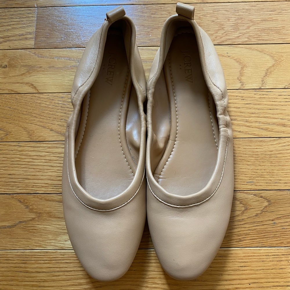 J Crew flats nude